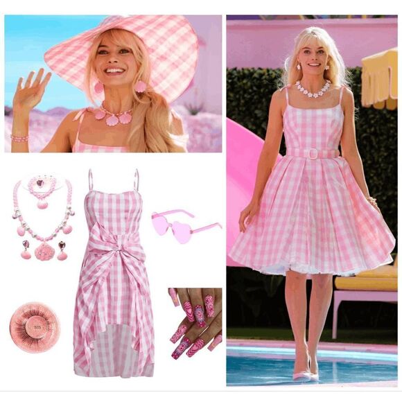 💗 5PCS Barbie Costume Halloween Pink Bundle Set SIZE S NEW - Picture 17 of 17